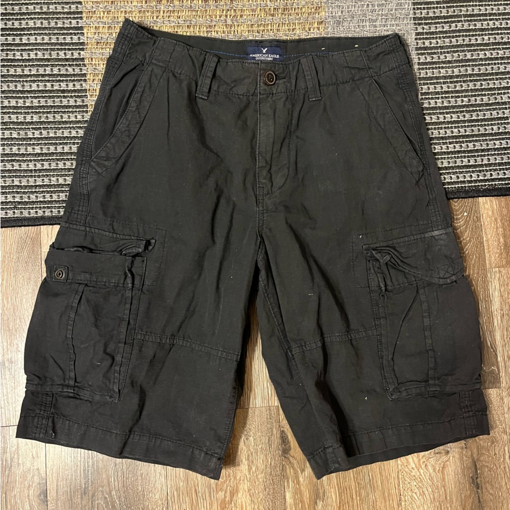 Vintage Black American Eagle cargo shorts #cargo